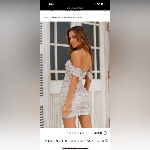 Hello molly silver sequin mini dress